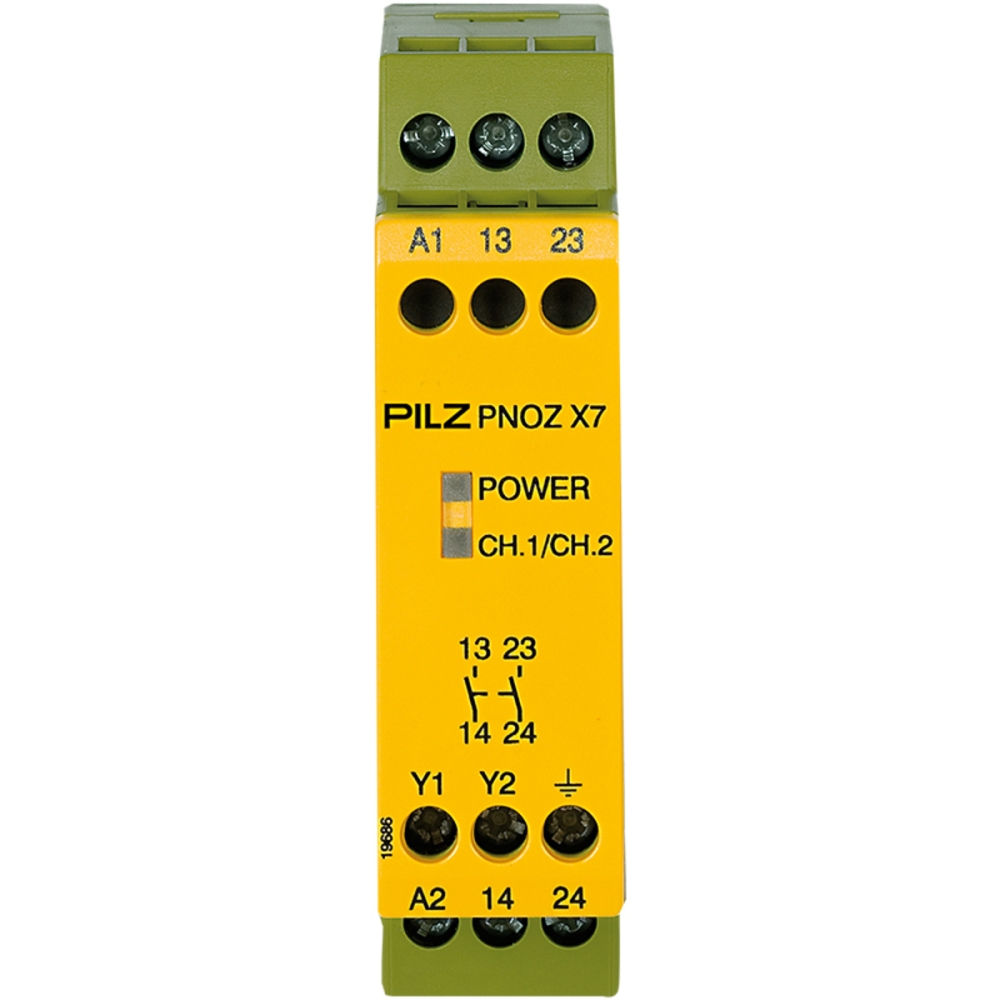 PILZ 皮尔兹安全继电器 PNOZ X7 120VAC 2n/o
