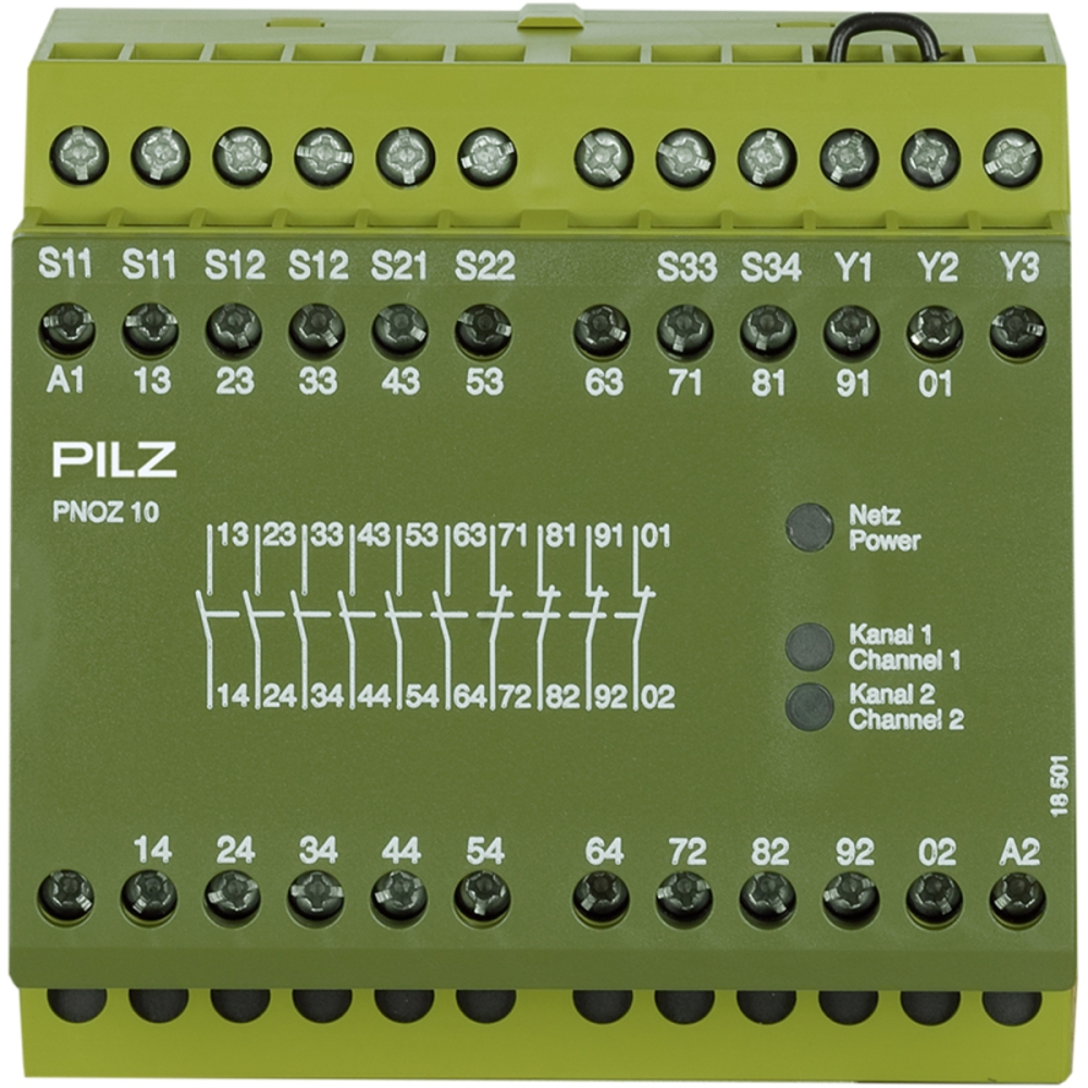 PILZ 皮尔兹安全继电器 PNOZ 10 24VDC 6no 4nc