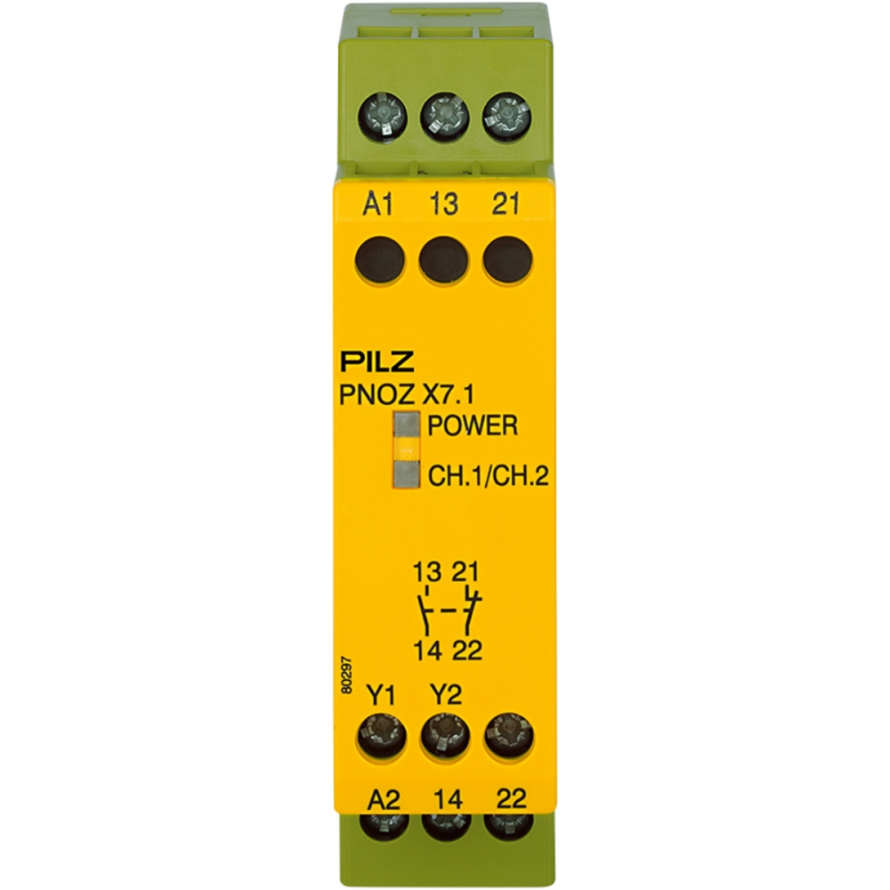 PILZ 皮尔兹安全继电器 PNOZ X7.1 24VACDC 1no 1nc
