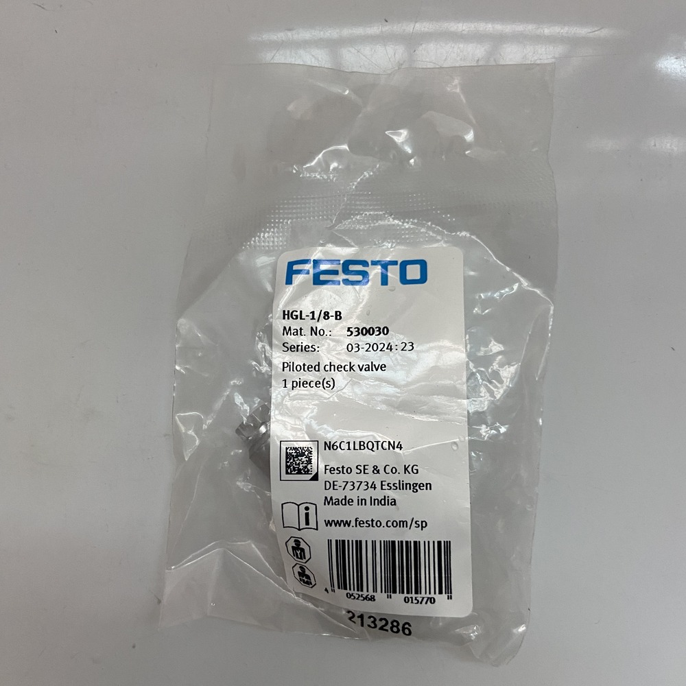 FESTO 费斯托 先导止回阀 HGL-1/8-B 530030