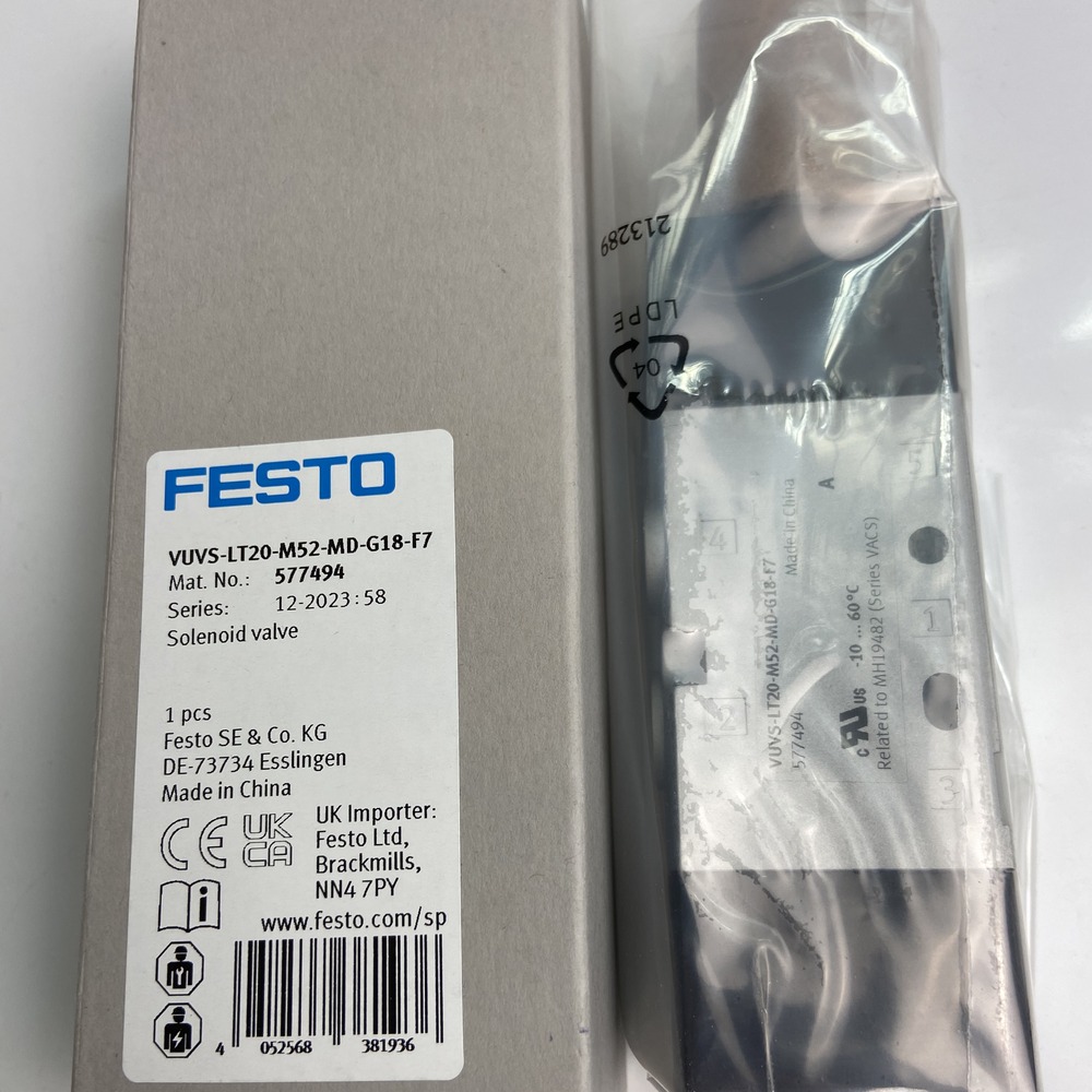FESTO 费斯托 电磁阀 VUVS-LT20-M52-MD-G18-F7 577494 产品图片