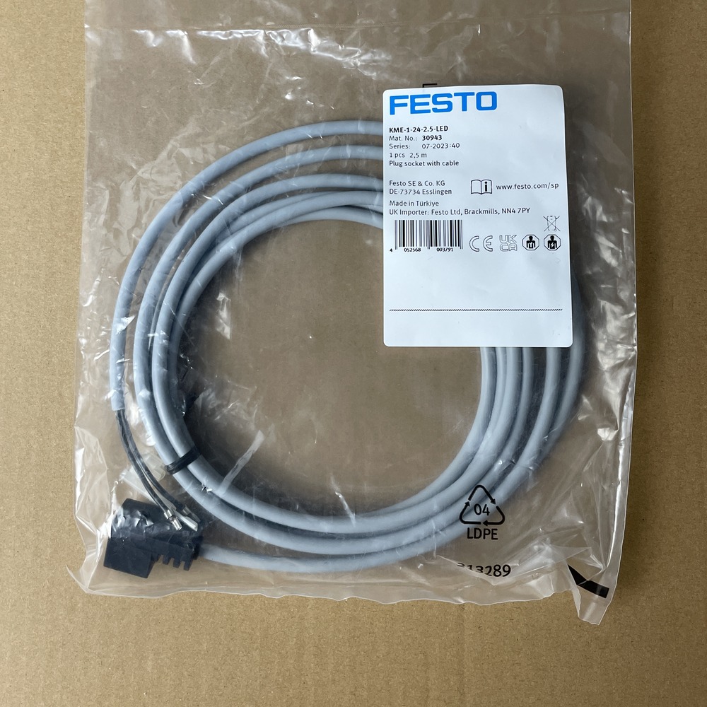 FESTO 费斯托 带电缆插座 KME-1-24-2.5-LED 30943 产品图片