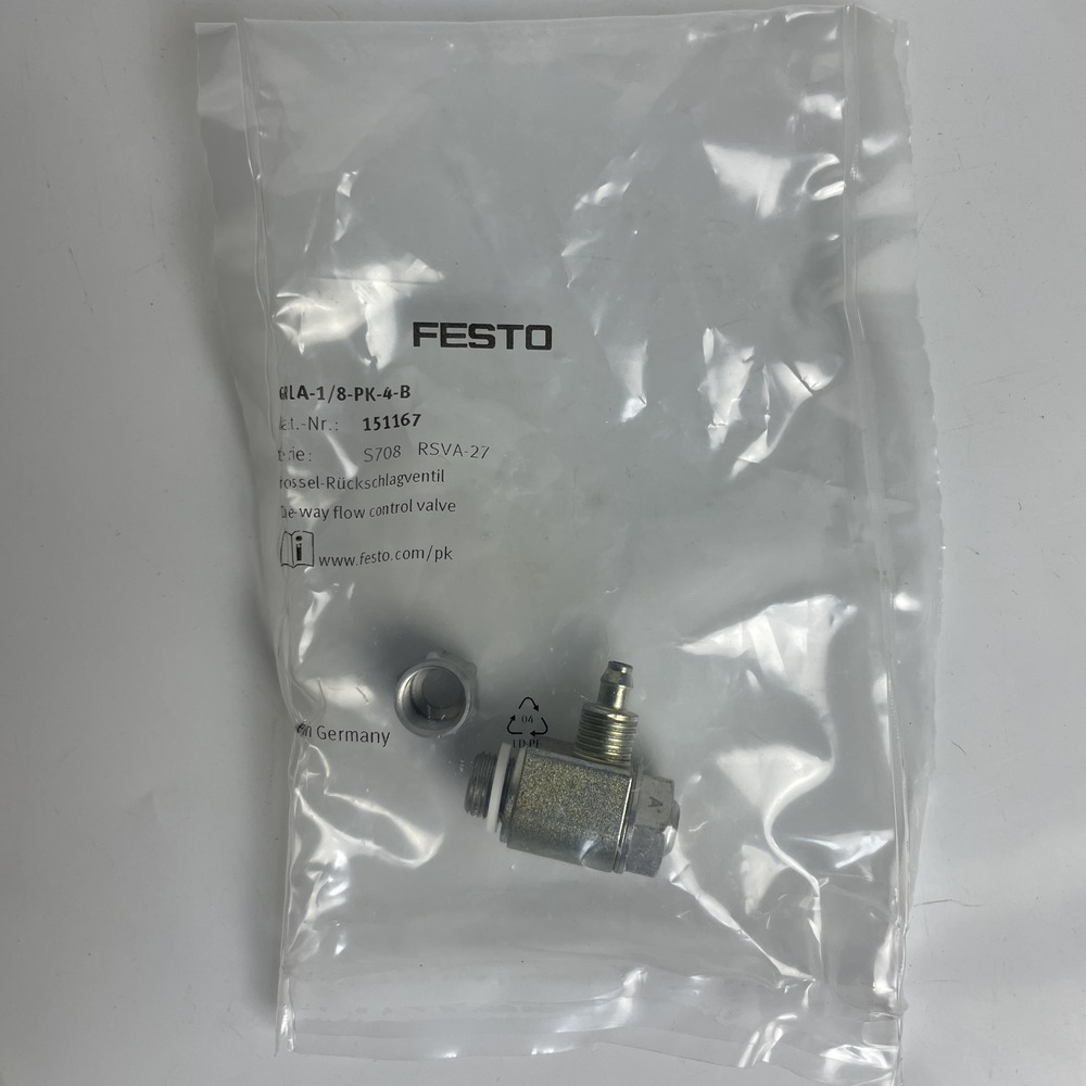 FESTO 费斯托 单向节流阀 GRLA-1/8-PK-4-B 151167