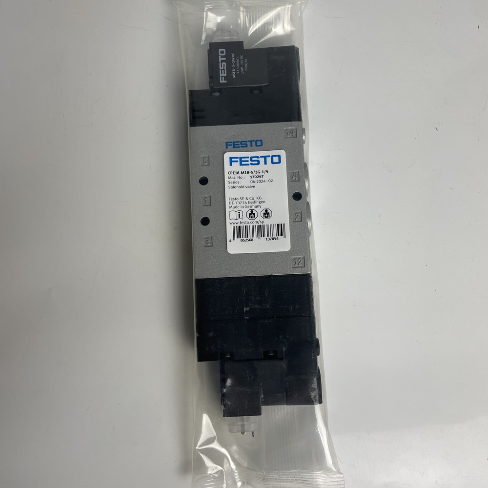 FESTO 费斯托  电磁阀 CPE18-M1H-5/3G-1/4 170247