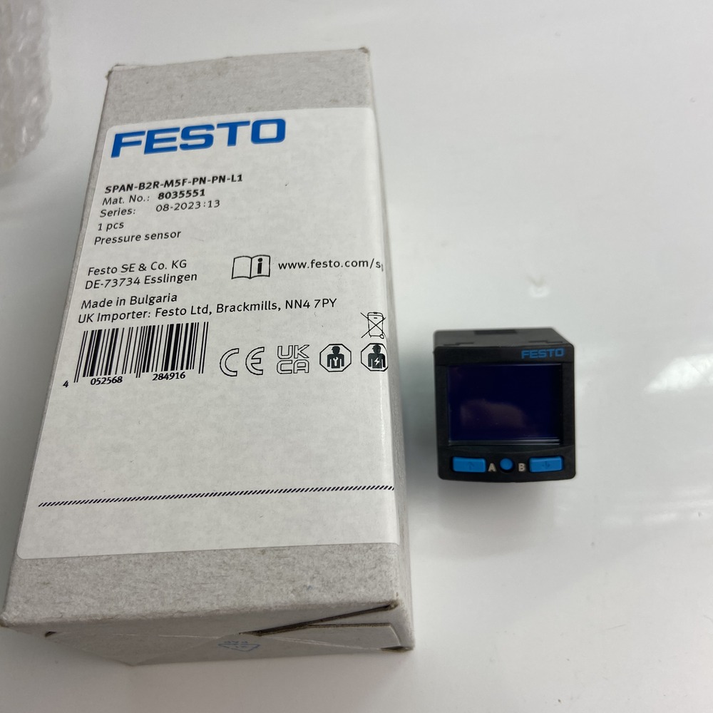 FESTO 费斯托 压力传感器 SPAN-B2R-M5F-PN-PN-L1 8035551 产品图片