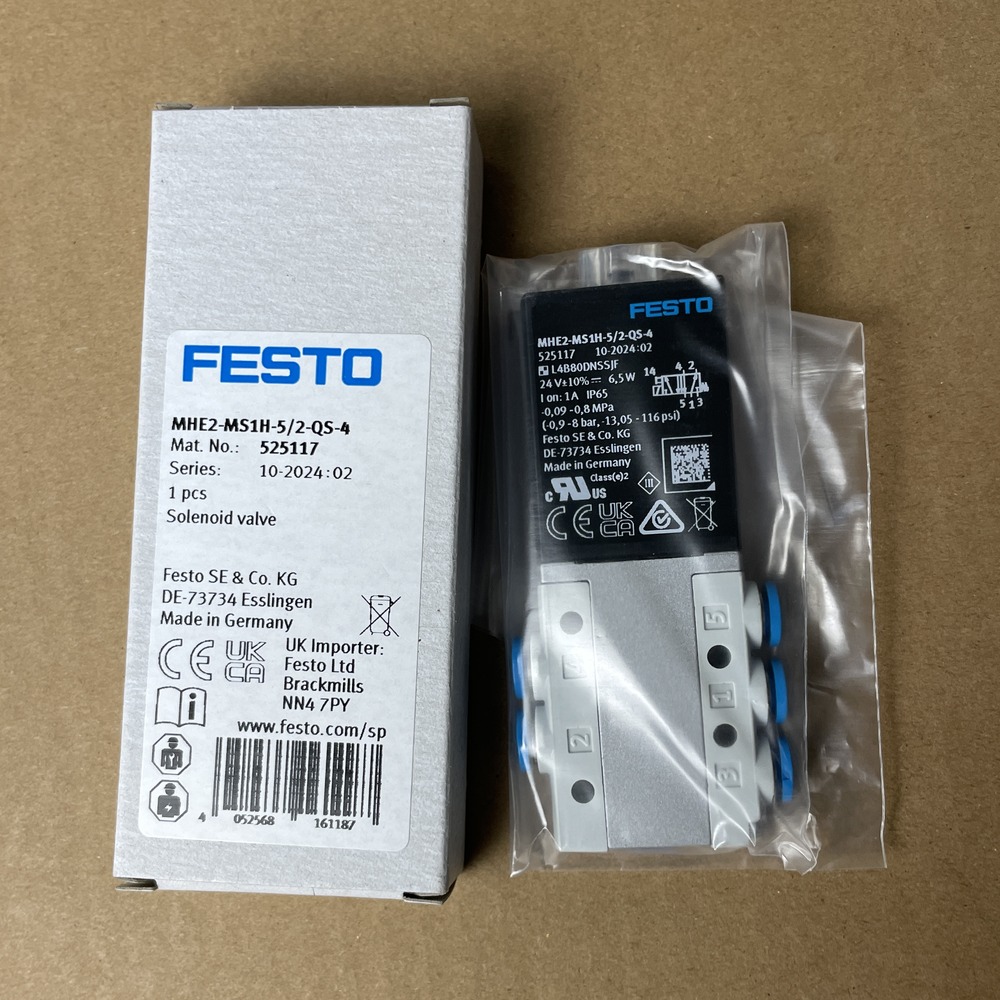 FESTO 费斯托 电磁阀 MHE2-MS1H-5/2-QS-4 525117 产品图片