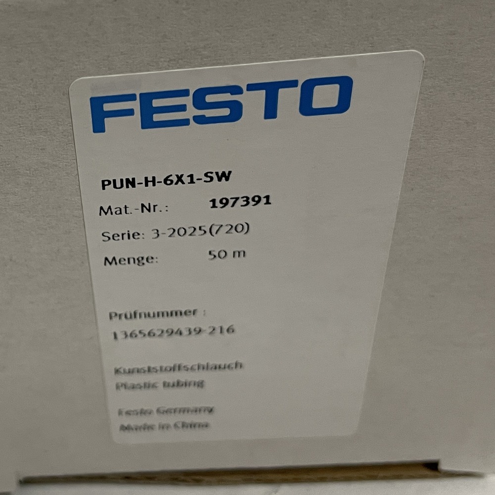 FESTO 费斯托 塑料气管 PUN-H-6X1-SW 197391 产品图片