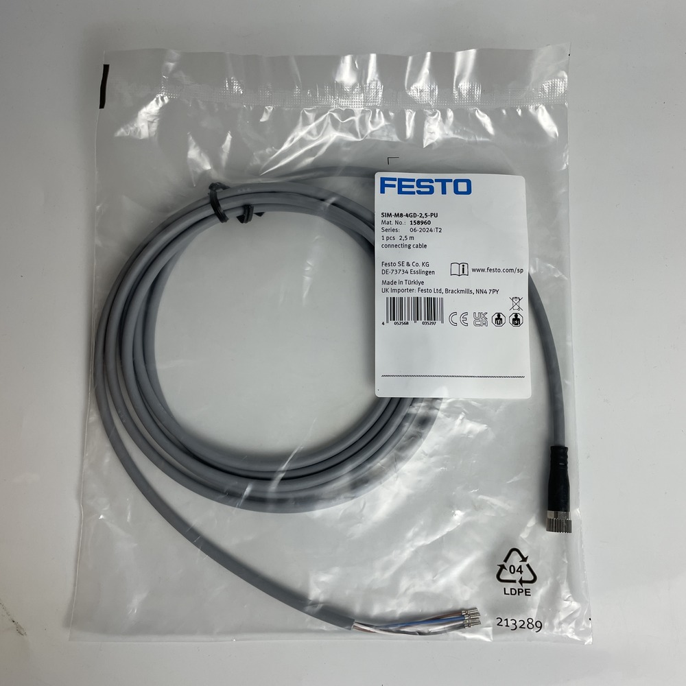 FESTO 费斯托 连接电缆 SIM-M8-4GD-2,5-PU 158960