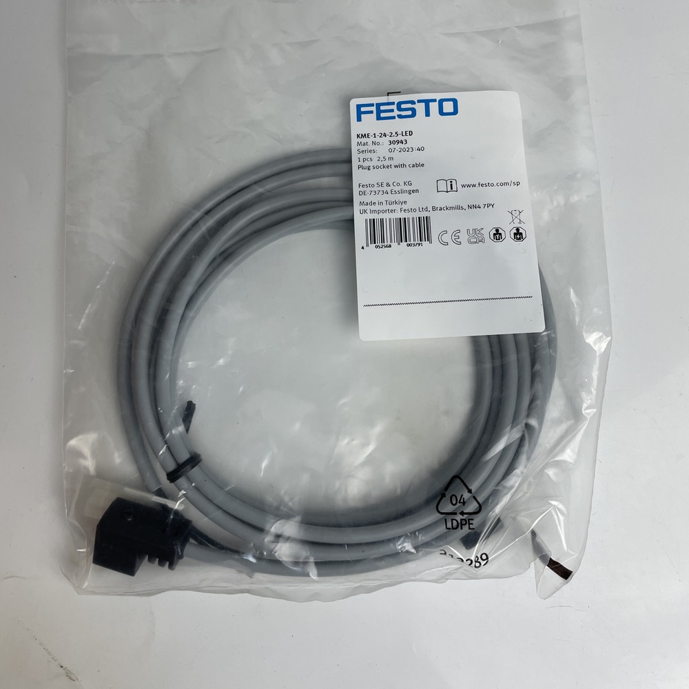 FESTO 费斯托 带电缆插座 KME-1-24-2.5-LED 30943