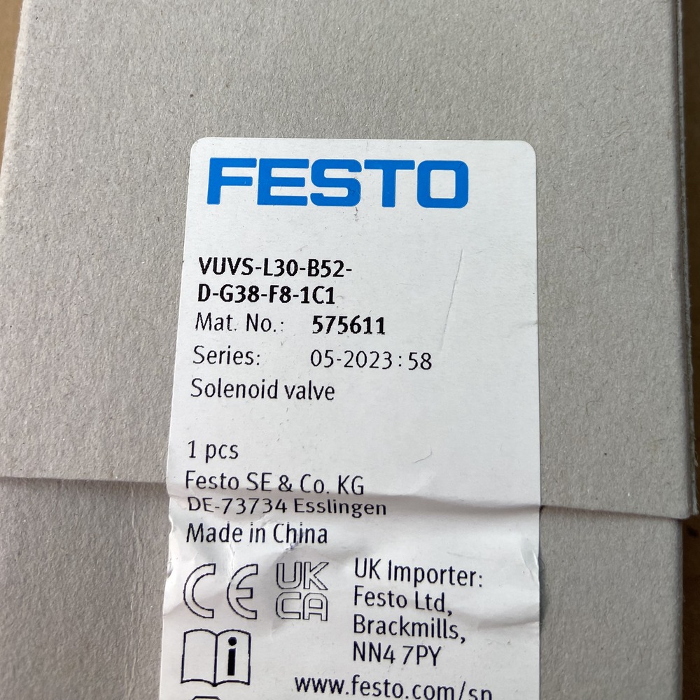 FESTO 费斯托 电磁阀 VUVS-L30-B52-D-G38-F8-1C1 575611 产品图片
