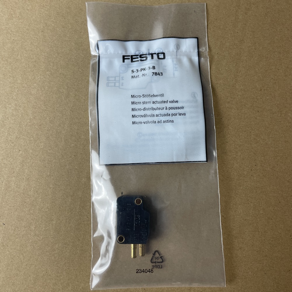 FESTO 费斯托 微型直动圆头式阀 S-3-PK-3-B 7843 产品图片