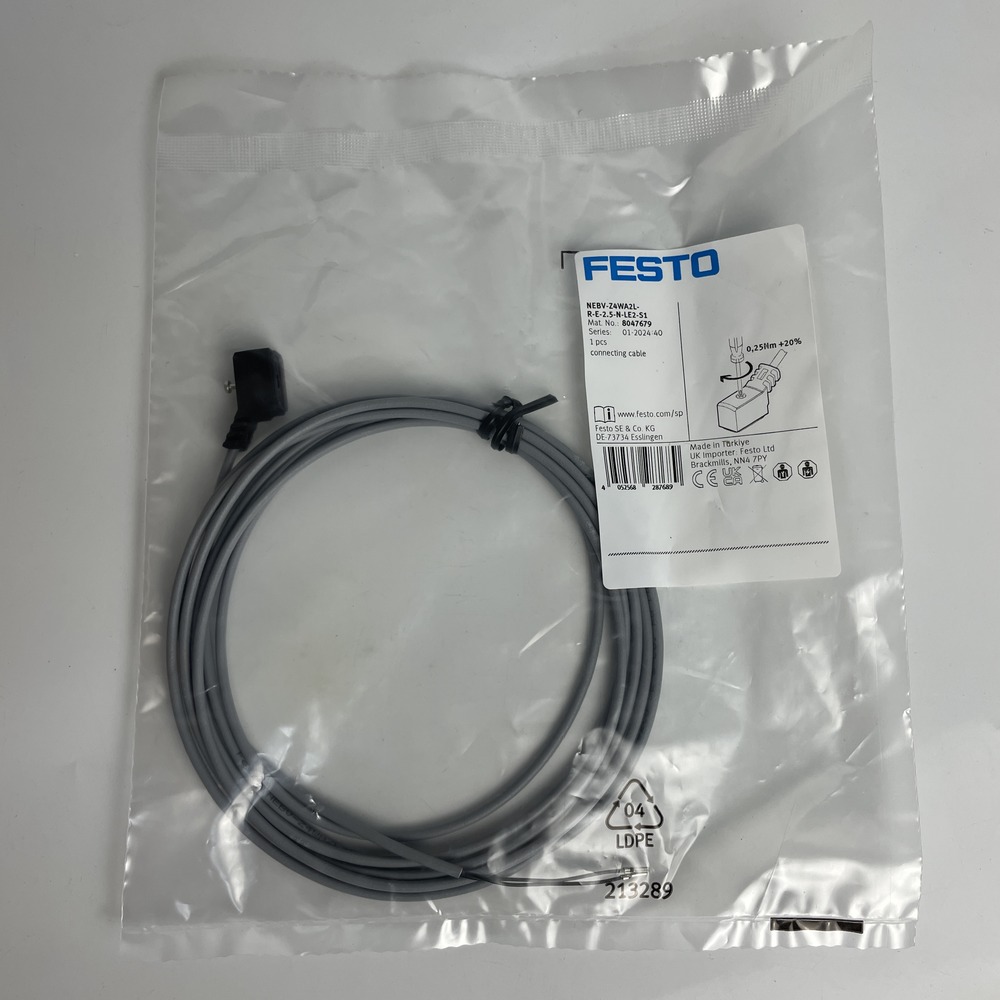 FESTO 费斯托 连接电缆 NEBV-Z4WA2L-R-E-2.5-N-LE2-S1 8047679