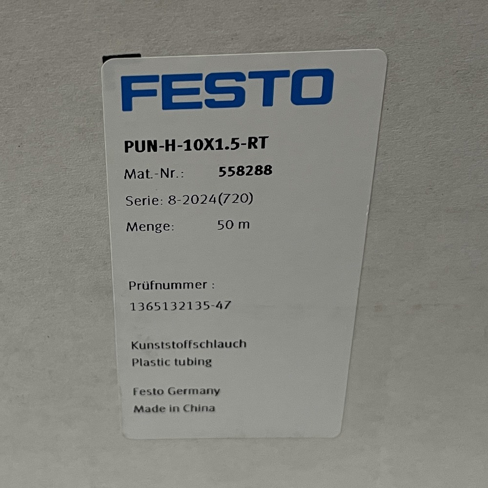 FESTO 费斯托 塑料气管 PUN-H-10X1,5-RT 558288