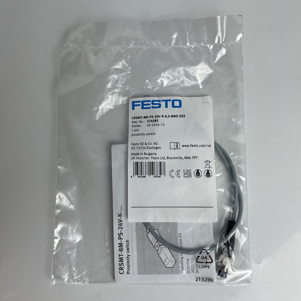 FESTO 费斯托 接近开关 CRSMT-8M-PS-24V-K-0,3-M8D-EX2 574383