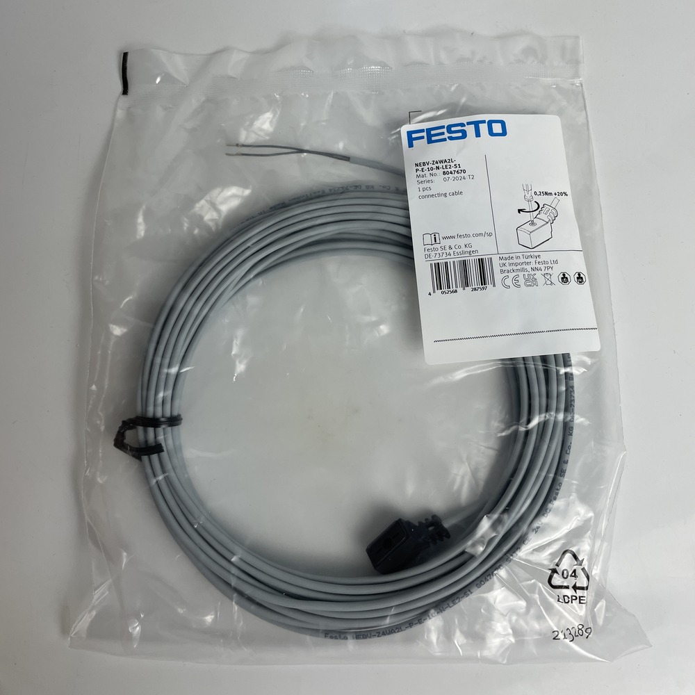FESTO 费斯托 连接电缆 NEBV-Z4WA2L-P-E-10-N-LE2-S1 8047670 产品图片