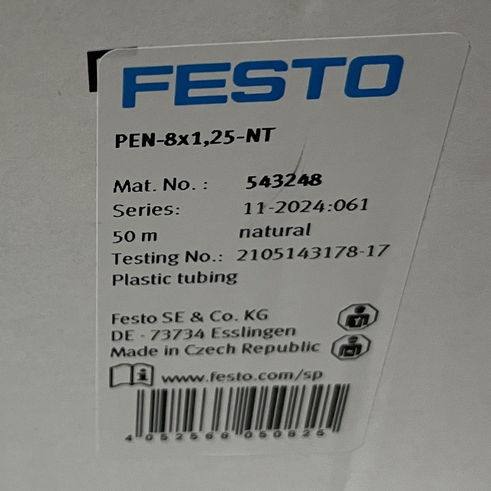 FESTO 费斯托 塑料气管 PEN-8X1,25-NT 543248