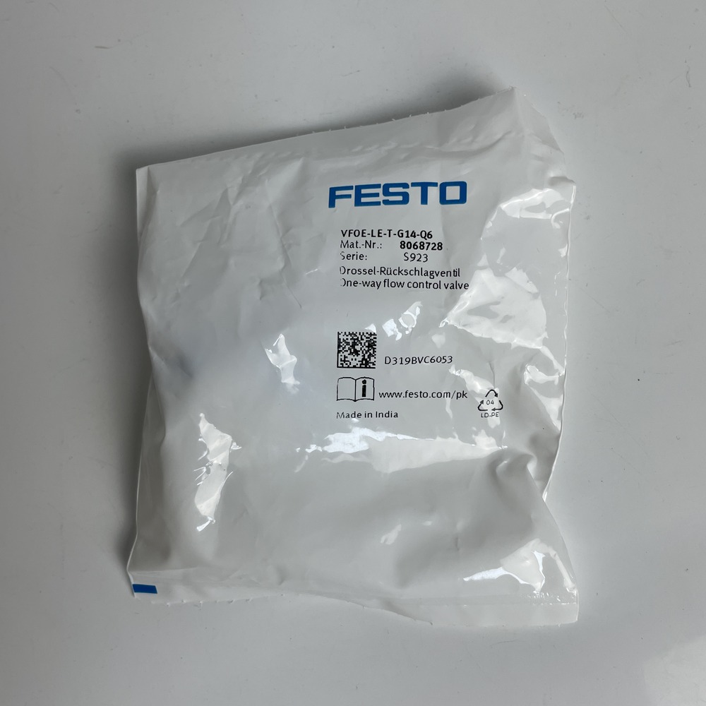 FESTO 费斯托 单向节流阀 VFOE-LE-T-G14-Q6 8068728 产品图片