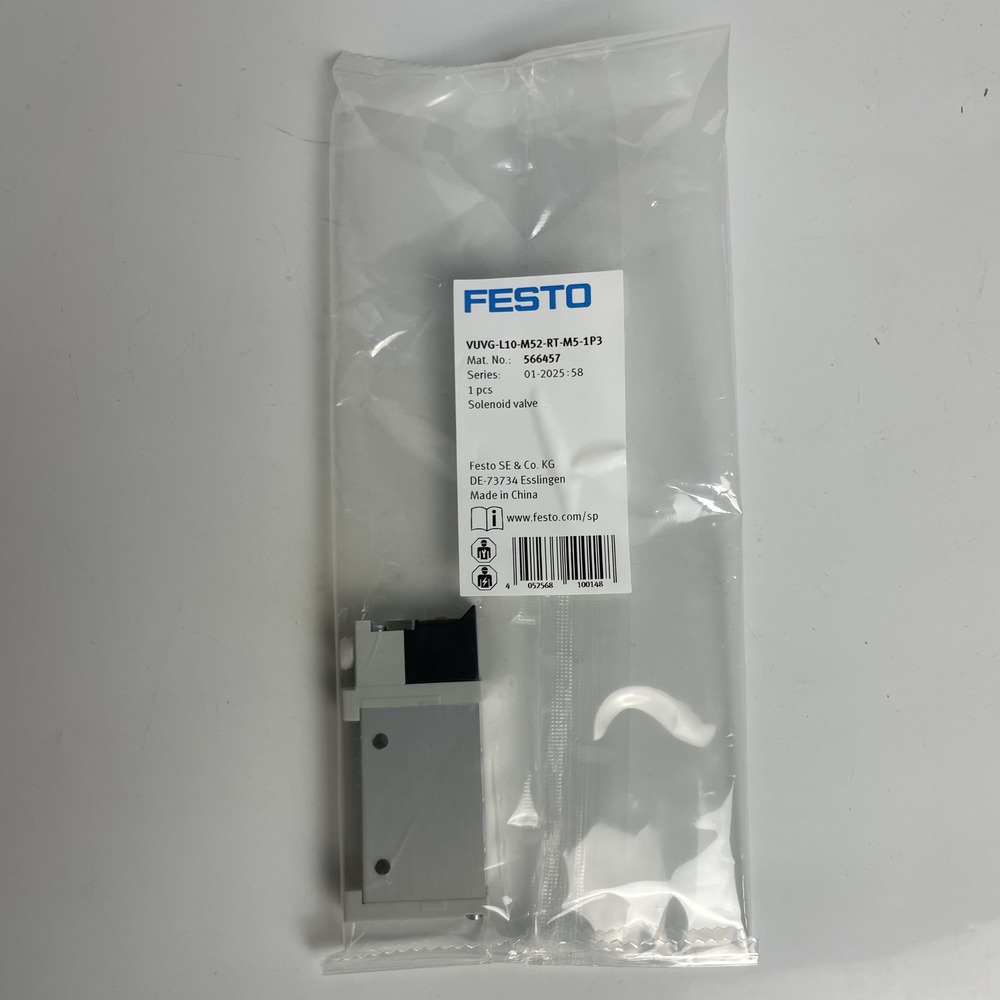 FESTO 费斯托 电磁阀 VUVG-L10-M52-RT-M5-1P3 566457 产品图片