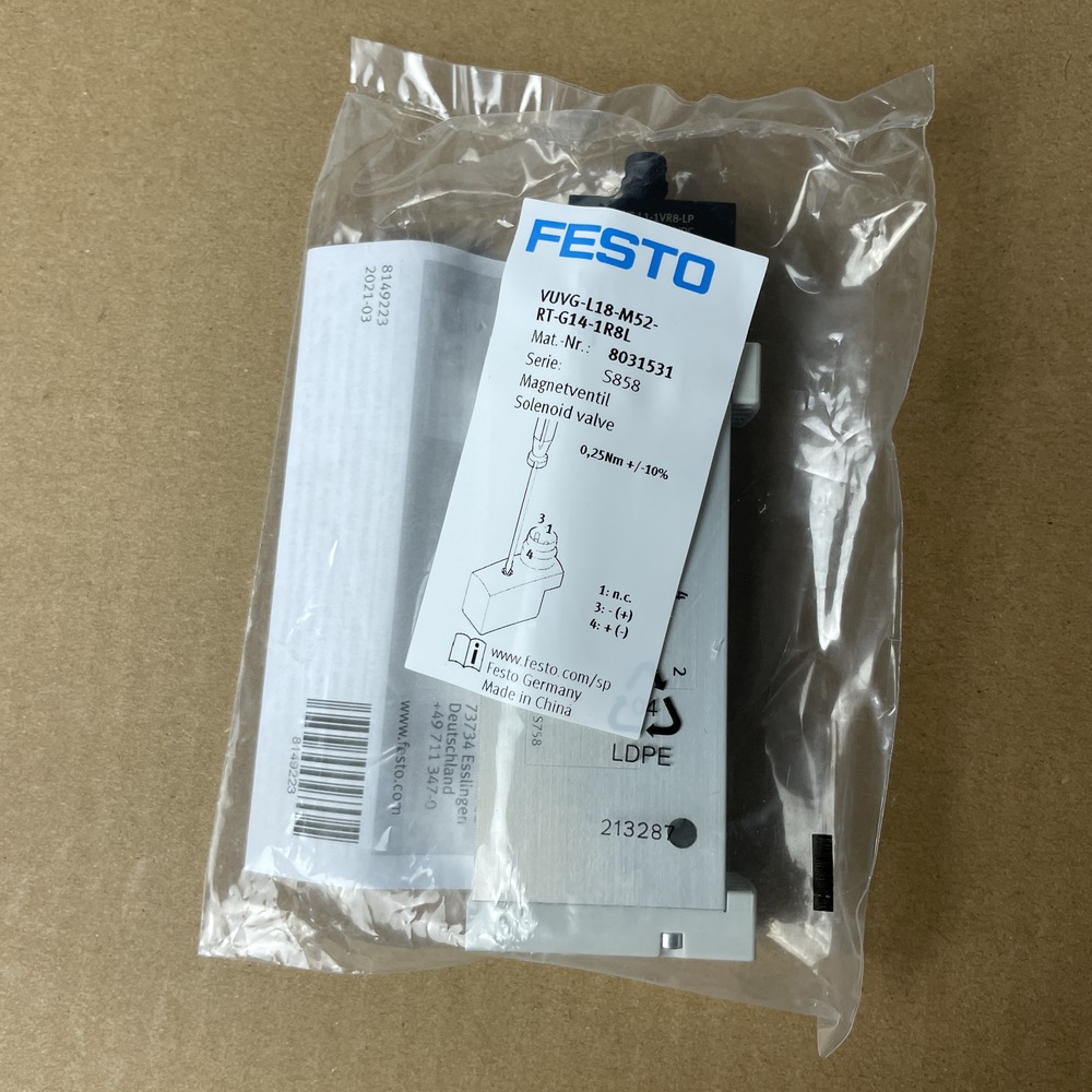 FESTO 费斯托 电磁阀 VUVG-L18-M52-RT-G14-1R8L 8031531 产品图片