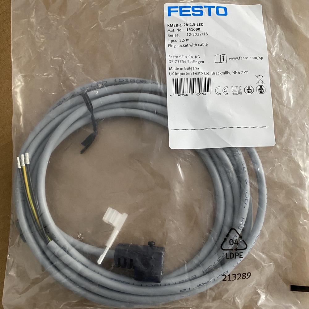 FESTO 费斯托  带电缆插座  KMEB-1-24-2.5-LED  151688