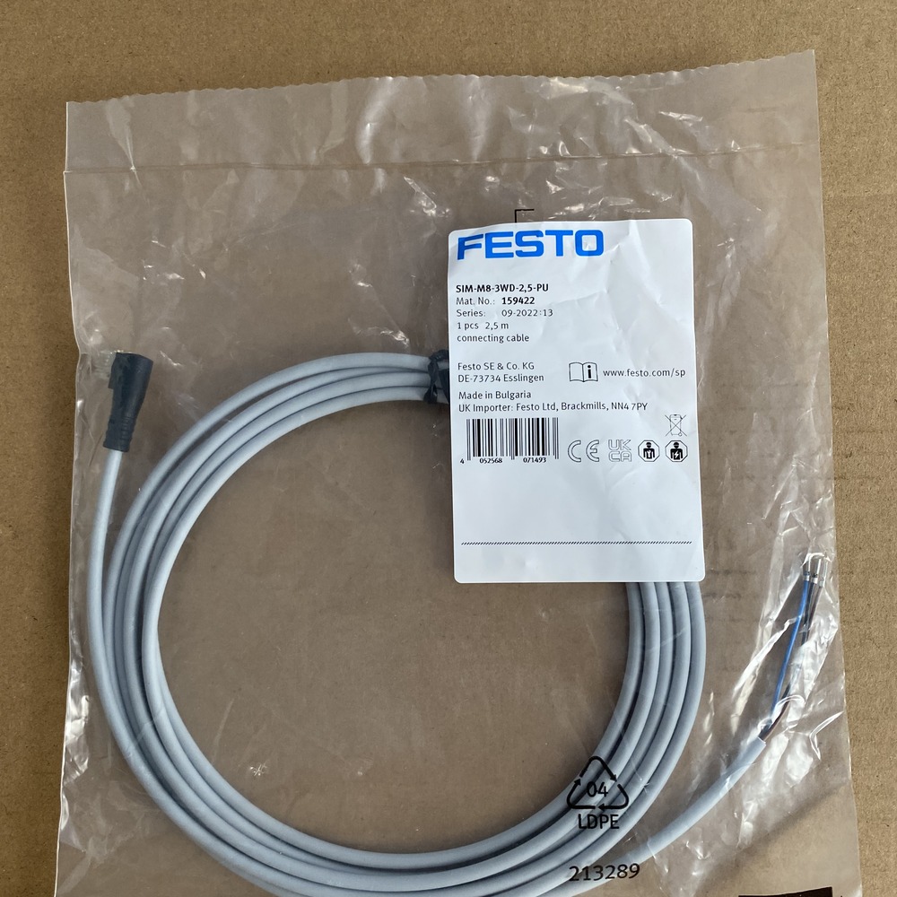 FESTO 费斯托  连接电缆  SIM-M8-3WD-2,5-PU  159422