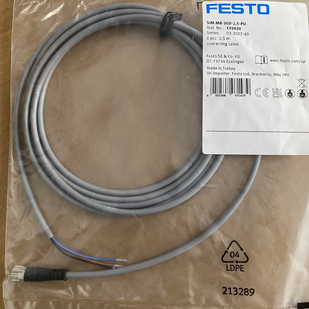 FESTO 费斯托 连接电缆 SIM-M8-3GD-2,5-PU 159420 产品图片