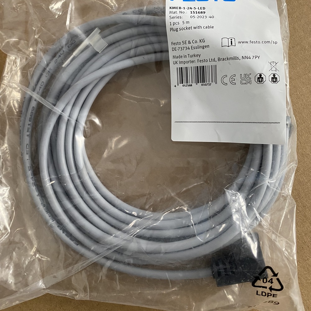 FESTO 费斯托 带电缆插座 KMEB-1-24-5-LED 151689 产品图片